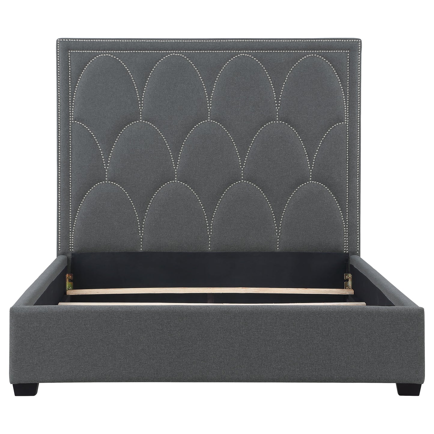 cole upholstered eastern king panel bed charcoalcharcoal