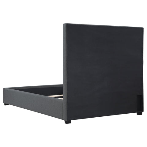 Cole Upholstered Queen Panel Bed CharcoalCharcoal