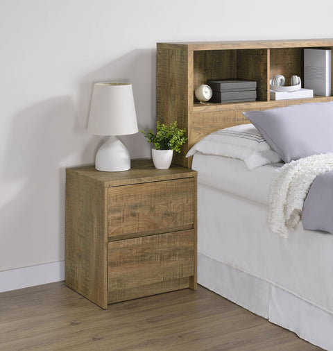 Elena 2-drawer Nightstand LED Lights and USB Mango