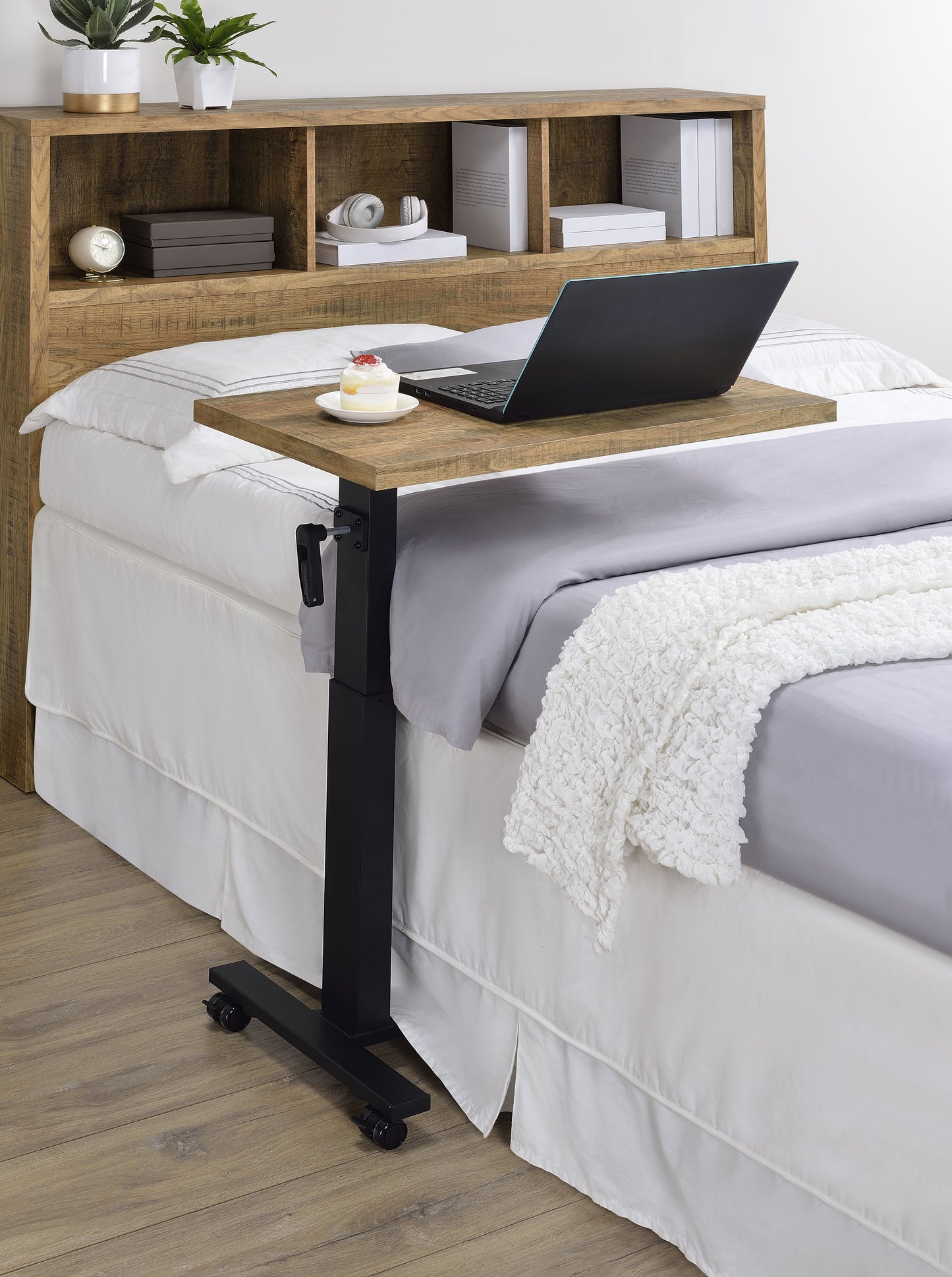 elena height adjustable mobile bedroom c-table mango