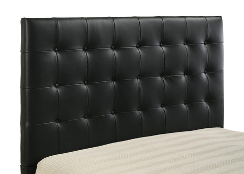 Danville Genuine Leather Eastern King Platform Bed Black