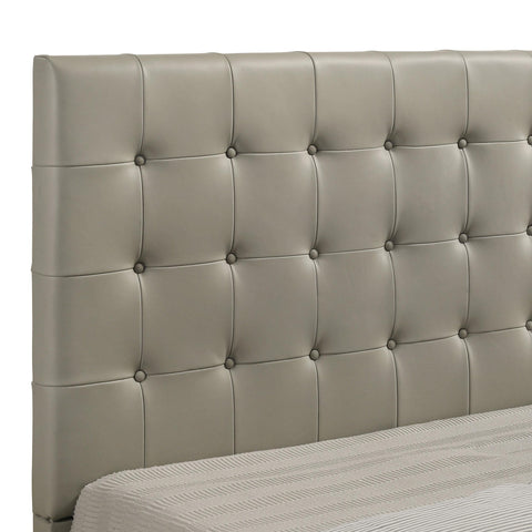 Danville Genuine Leather Eastern King Platform Bed Tan