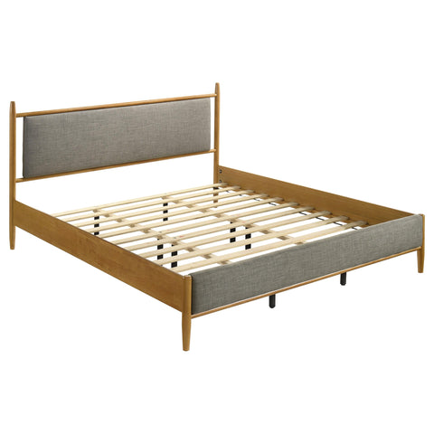 Lynette 46-inch Eastern King Panel Platform Bed Light Brown