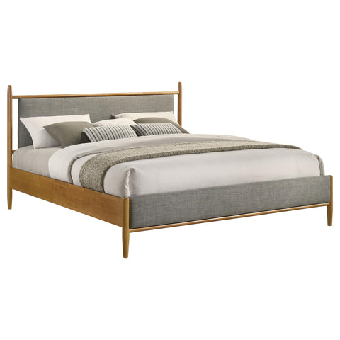 Lynette 46-inch Eastern King Panel Platform Bed Light Brown
