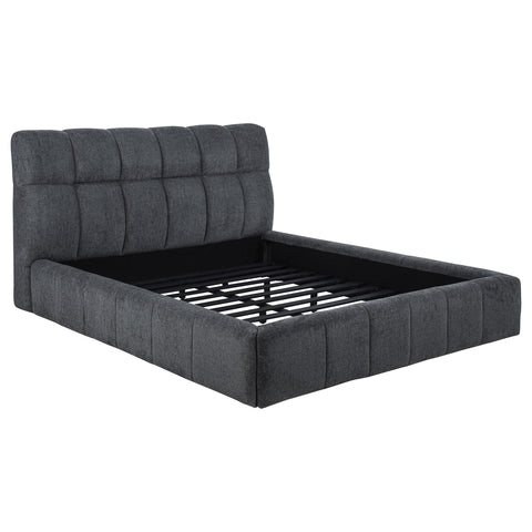 Eason 48-inch Upholstered Eastern King Platform Bed Grey