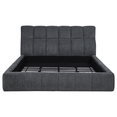 Eason 48-inch Upholstered California King Platform Bed Grey