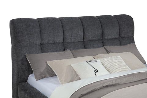 Eason 48-inch Upholstered California King Platform Bed Grey