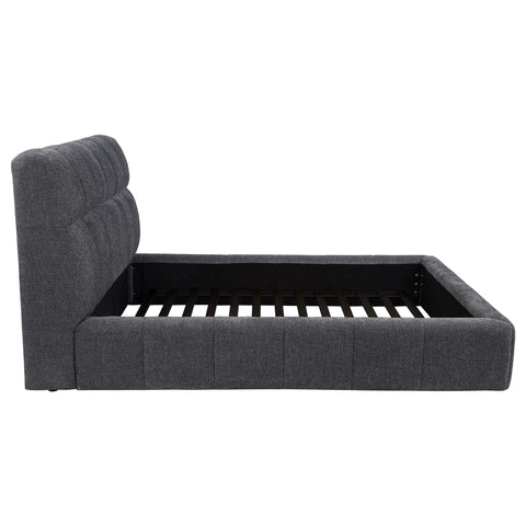 Eason 48-inch Upholstered Queen Panel Platform Bed Grey