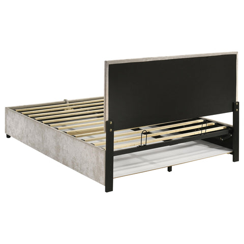 Dyer Upholstered Queen Lift-Top Storage Platform Bed Beige