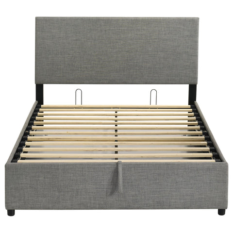 Dyer Upholstered Full Lift-Top Storage Platform Bed Grey