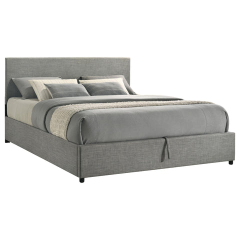 Dyer Upholstered Eastern King Lift-Top Storage Platform Bed Grey