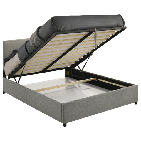 Dyer Upholstered Queen Lift-Top Storage Platform Bed Grey