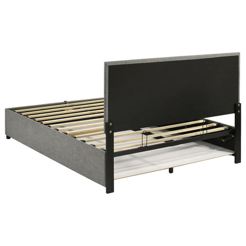 Dyer Upholstered Queen Lift-Top Storage Platform Bed Grey