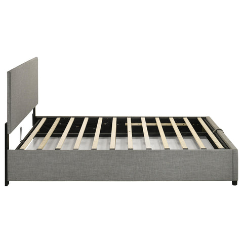 Dyer Upholstered Queen Lift-Top Storage Platform Bed Grey