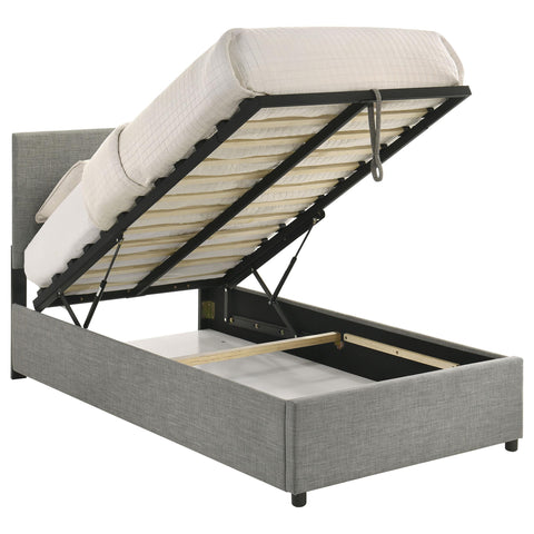 Dyer Upholstered Twin Lift-Top Storage Platform Bed Grey