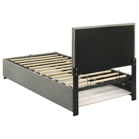 Dyer Upholstered Twin Lift-Top Storage Platform Bed Grey