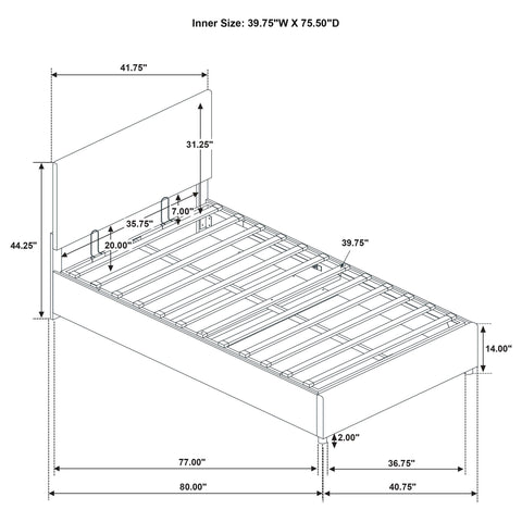 Dyer Upholstered Twin Lift-Top Storage Platform Bed Grey