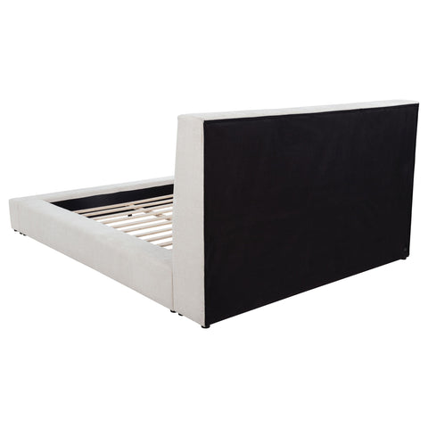 Holmes Upholstered Eastern King Panel Platform Bed Cream
