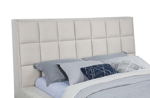 Holmes Upholstered California King Panel Platform Bed Cream