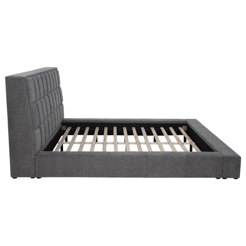 Holmes Upholstered Queen Panel Platform Bed Grey