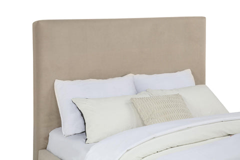 Thori Queen Fabric Upholstered Platform Bed Khaki