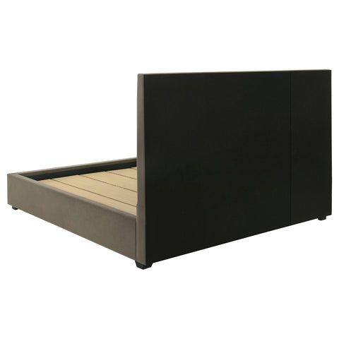 Rowe Upholstered Queen Panel Platform Bed Light Brown