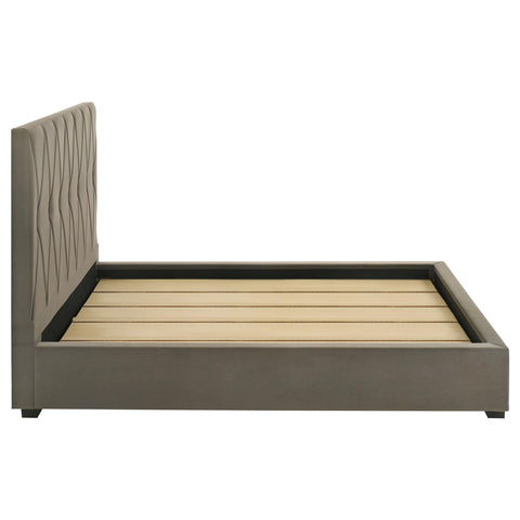 Rowe Upholstered Queen Panel Platform Bed Light Brown