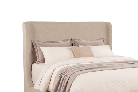 Burke Eastern King Fabric Upholstered Platform Bed Tan
