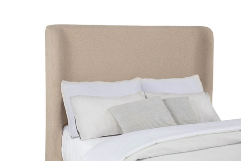 Burke Queen Fabric Upholstered Platform Bed Tan