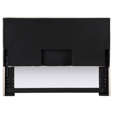 Flynn Upholstered Queen or Full Panel Headboard SandSand