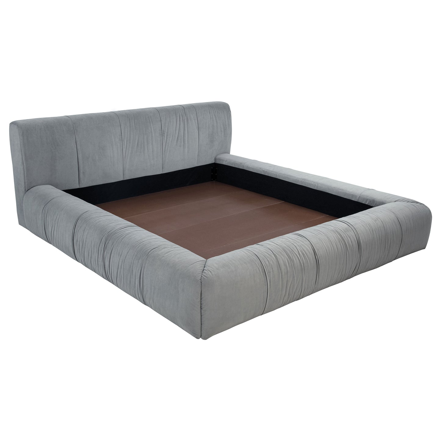 jamestown upholstered eastern king platform bed greygrey
