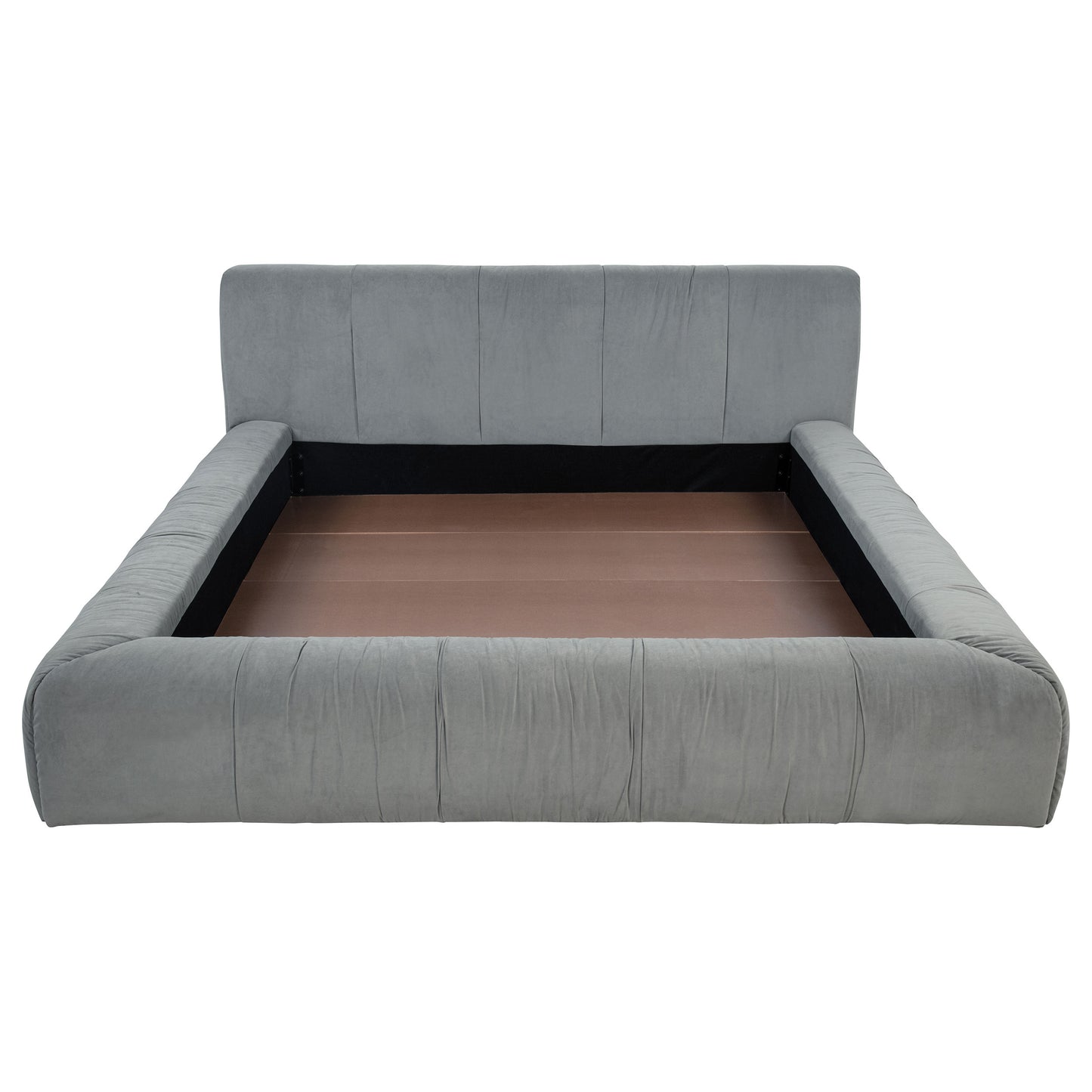 jamestown upholstered eastern king platform bed greygrey