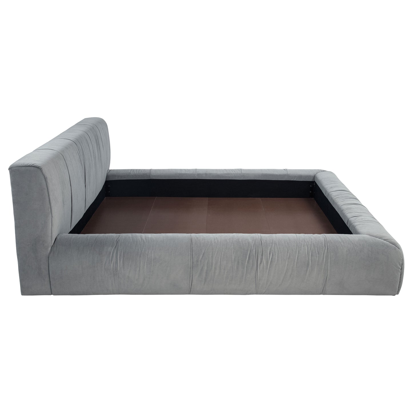 jamestown upholstered eastern king platform bed greygrey