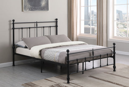 Analiese 48-inch Metal Full Open Frame Bed Matte BlackMatte Black