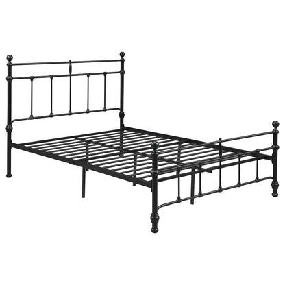 Analiese 48-inch Metal Full Open Frame Bed Matte BlackMatte Black