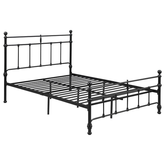 Analiese 48-inch Metal Full Open Frame Bed Matte BlackMatte Black