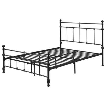 Analiese 48-inch Metal Full Open Frame Bed Matte BlackMatte Black