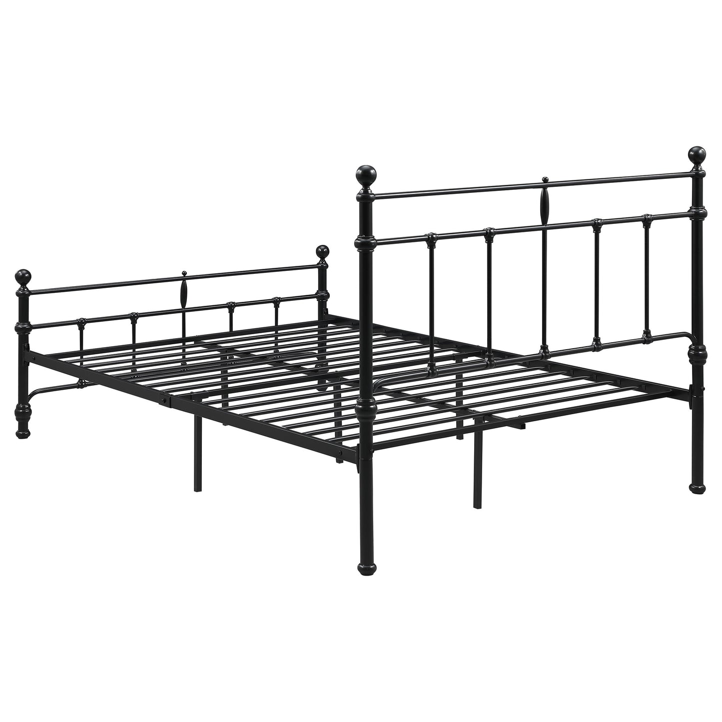 analiese 48-inch metal full open frame bed matte blackmatte black