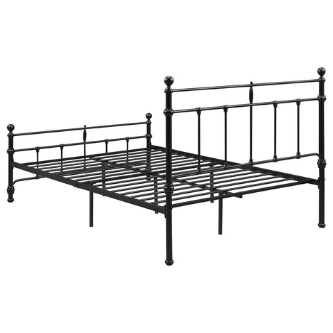 Analiese 48-inch Metal Full Open Frame Bed Matte BlackMatte Black