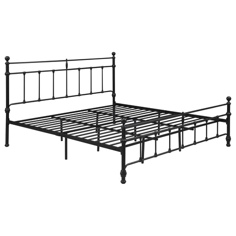 Analiese 48-inch Metal Eastern King Open Frame Bed Matte BlackMatte Black