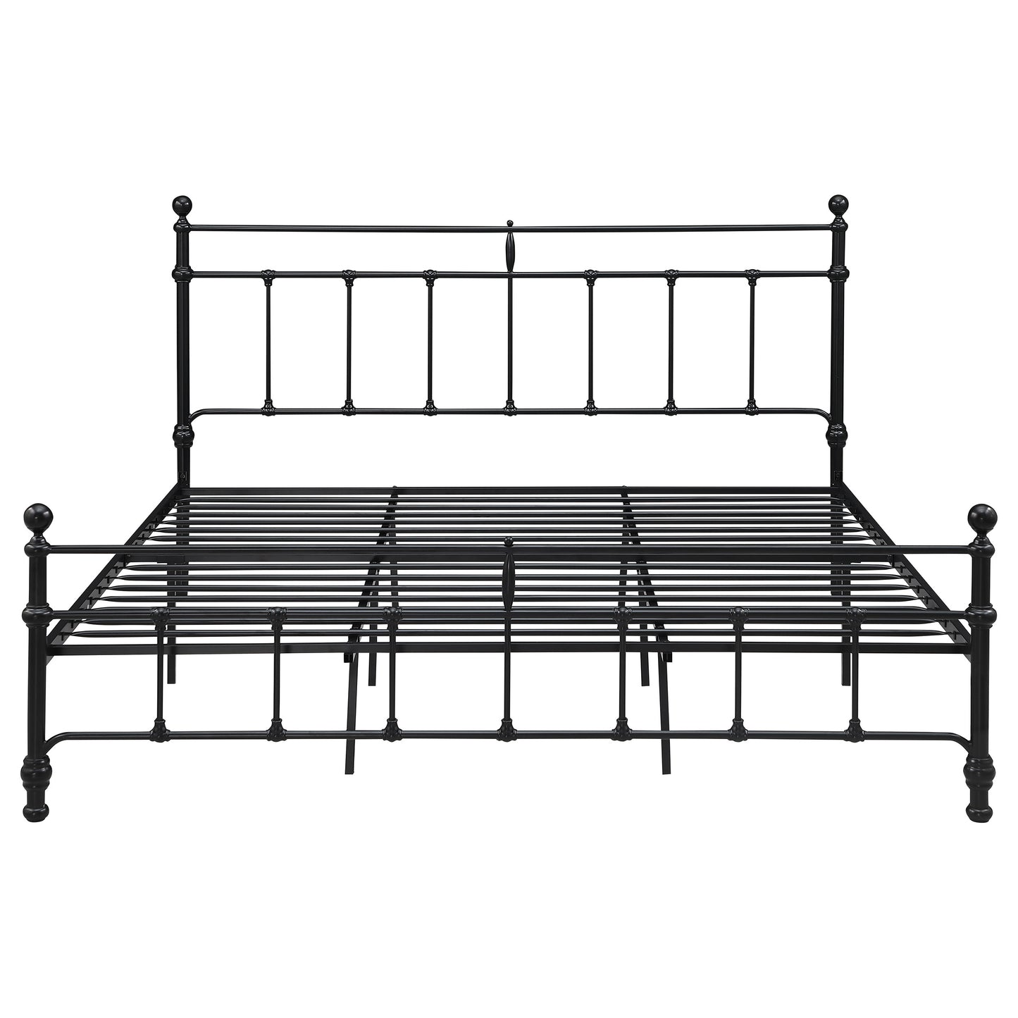 analiese 48-inch metal eastern king open frame bed matte blackmatte black