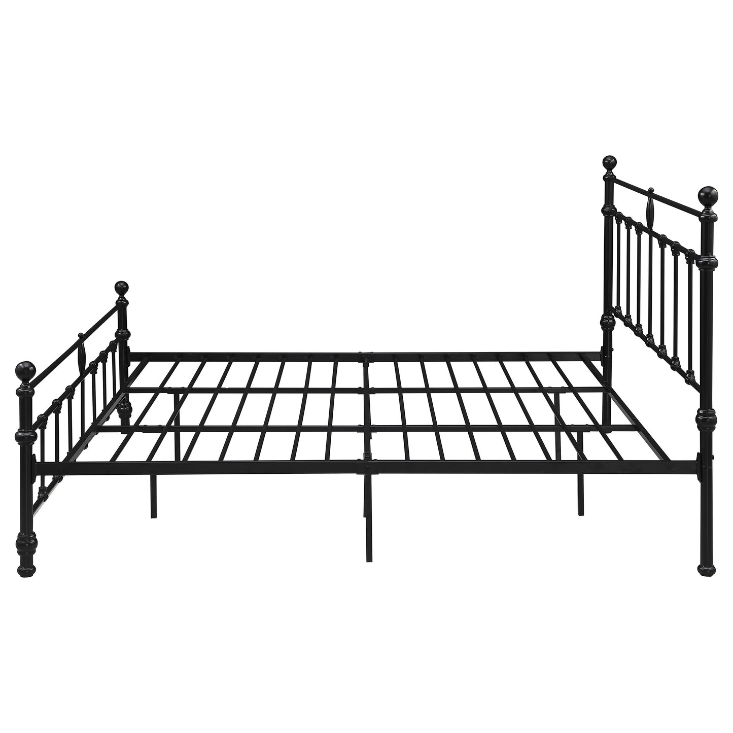 analiese 48-inch metal eastern king open frame bed matte blackmatte black