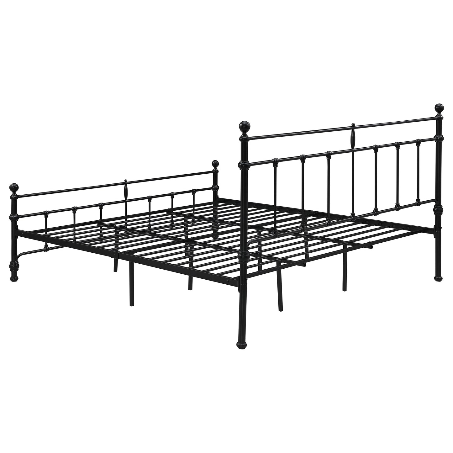 analiese 48-inch metal eastern king open frame bed matte blackmatte black