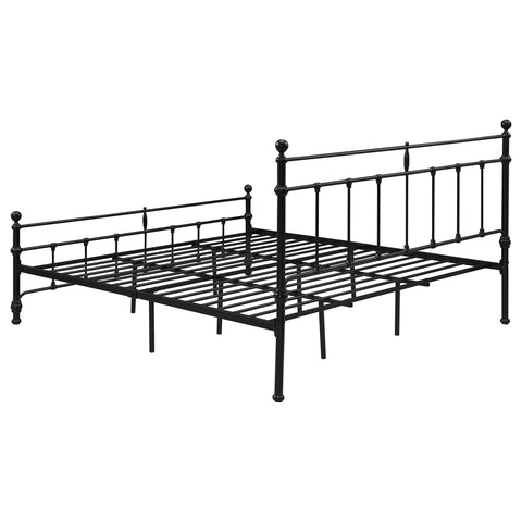 Analiese 48-inch Metal Eastern King Open Frame Bed Matte BlackMatte Black