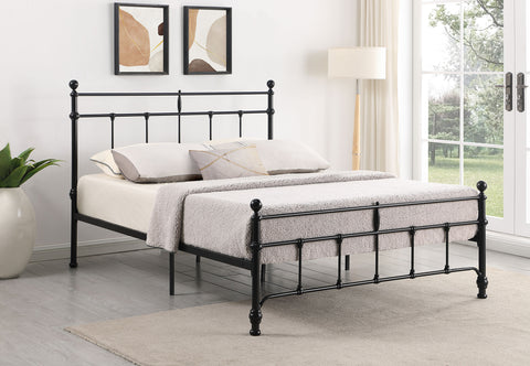 Analiese 48-inch Metal Queen Open Frame Bed Matte BlackMatte Black