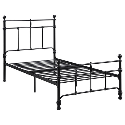 Analiese 48-inch Metal Twin Open Frame Bed Matte BlackMatte Black