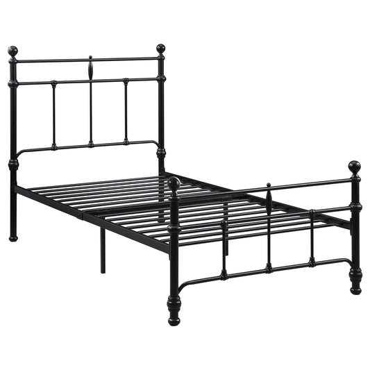 Analiese 48-inch Metal Twin Open Frame Bed Matte BlackMatte Black