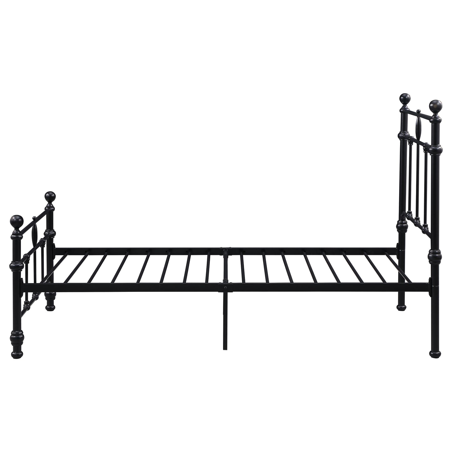 analiese 48-inch metal twin open frame bed matte blackmatte black