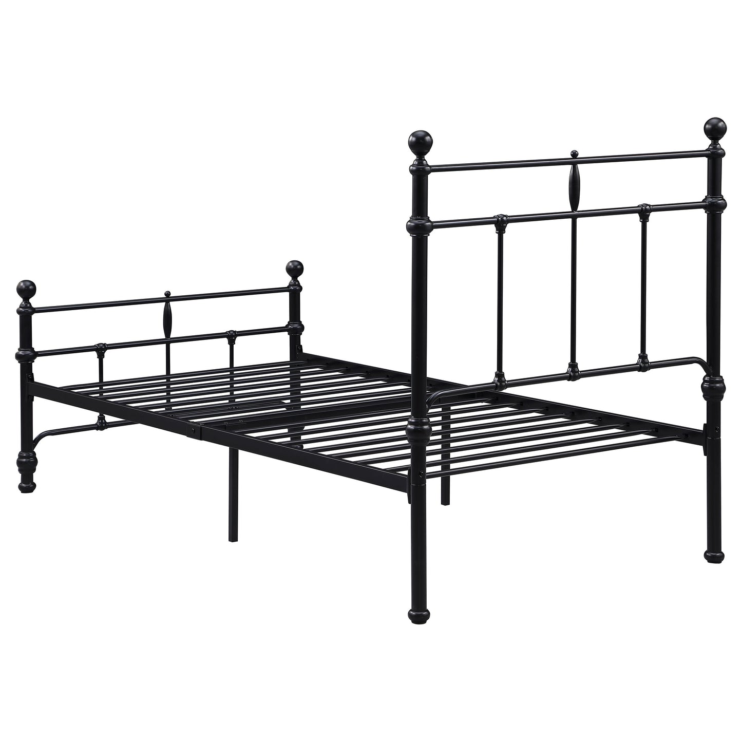 analiese 48-inch metal twin open frame bed matte blackmatte black