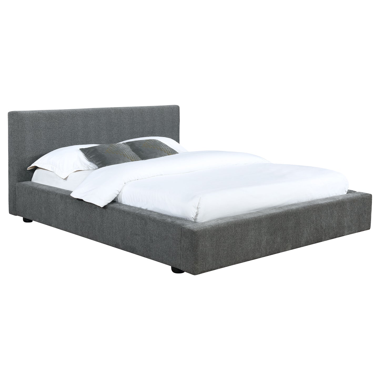 martina upholstered full panel bed graphite